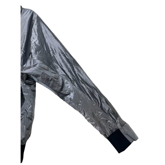 ZYIA Windbreaker Jacket Womens XXL Gray Silver Hoodie Lightweight Workout Pocket - Picture 15 of 16